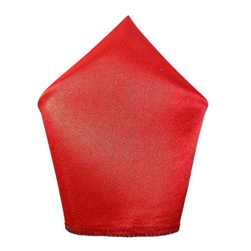 Young Arrow Satin Pocket Square for Men, Wedding Handkerchief for Suits, Blazers & Tuxedo Men's Pocket Square (Red) - Image 4