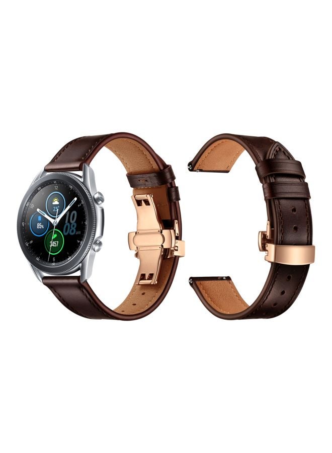 Perfii Replacement Band For Samsung Galaxy Watch 3 45mm Dark Brown - Image 3