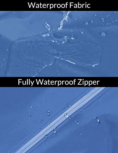 baleaf Women's Running Rain Jackets Waterproof Hooded Windbreaker Packable Lightweight Cycling Jacket Reflective Dark Blue L - Image 4