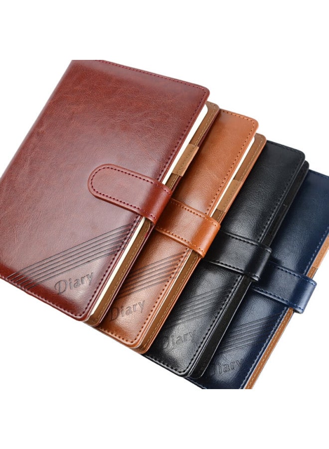 Shen Shi Shen B5/18K Classic Business Leather Cover Notebook With Magnetic Clasp, Memo Pad, Notebook, Meeting Record Book, Customizable Logo Printing, 120 Sheets, 1 Book, Black, J0518 - Image 3