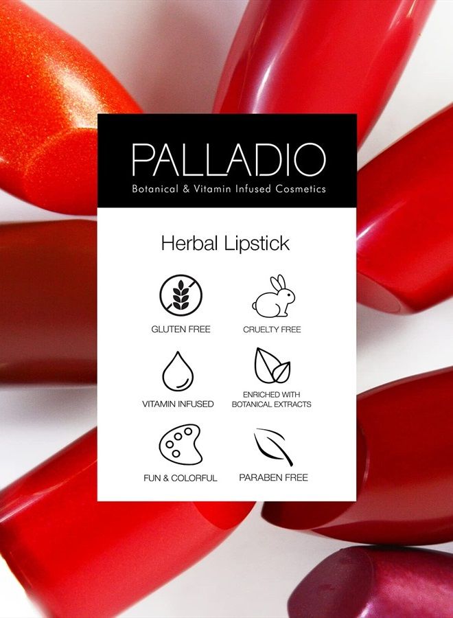 PALLADIO Herbal Matte Lipstick, Velvet Wine, Creamy and Full Coverage Long Lasting Matte Lipstick - Image 3