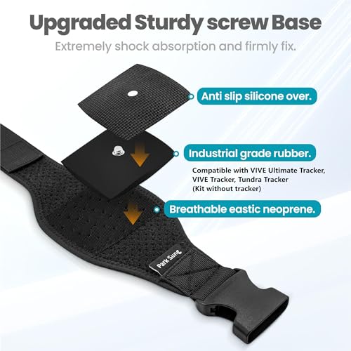 Park Sung Tracker Straps and Belt, Foot Trackerstrap for HTC Vive Tracker, Full Body Tracking, Adjustable, Structure and Material Upgrade, 1TrackBelt+2 TrackStraps+1 Ankle Strap - Image 3