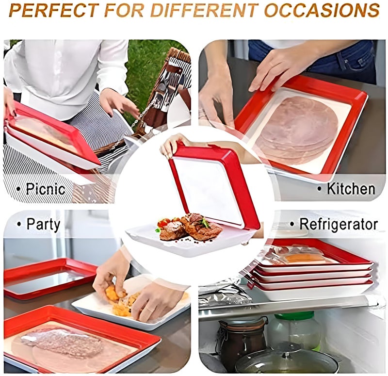 Stackable Food Container - Reusable Eco-Friendly Food Storage Container for Fresh Fruits and Vegetables (2) - Image 4