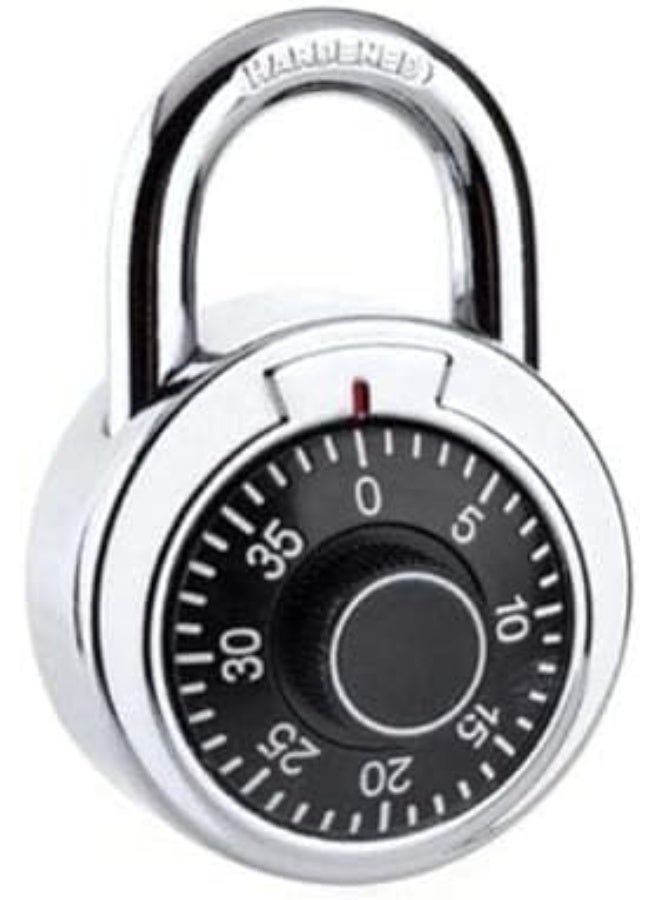 Rotary Combination Lock, Round Dial Security Padlock, Metal Construction - Image 2
