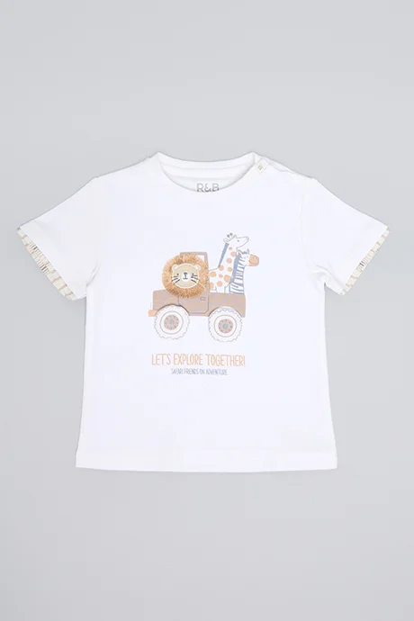 أر أند بي Printed T-Shirt and Shorts Set