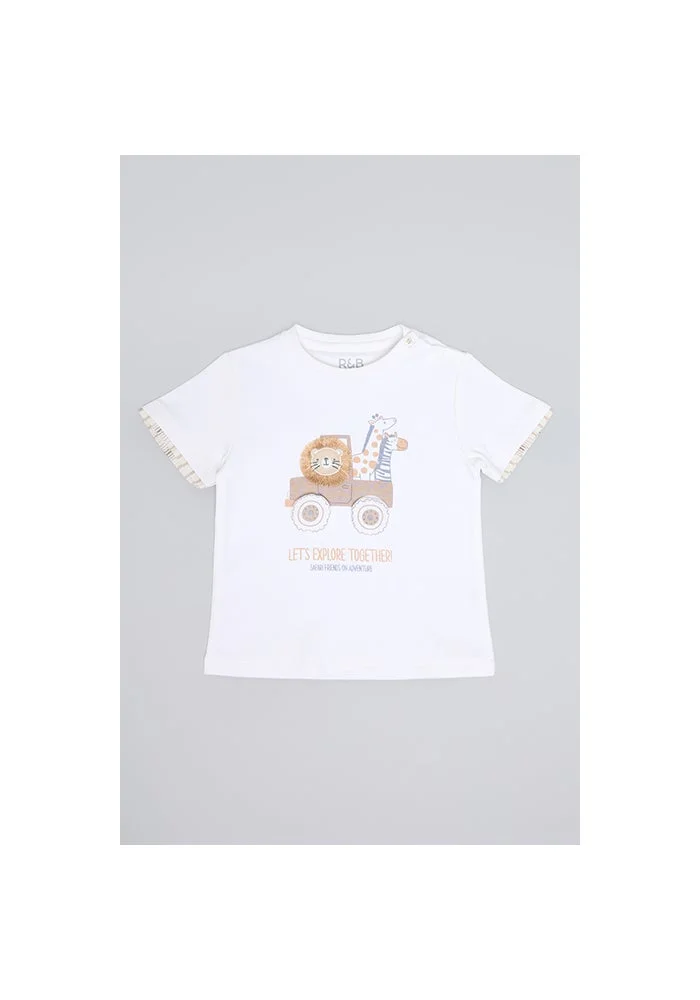 أر أند بي Printed T-Shirt and Shorts Set