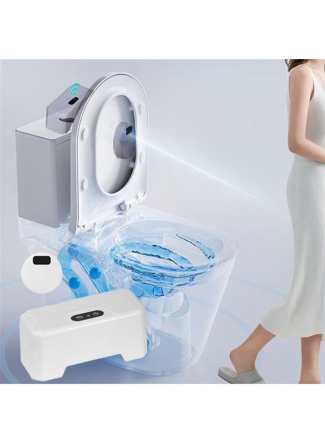 Bacacab Automatic Toilet Flusher, 2023 Upgraded Touchless Toilet Flush Kit, Hands Free External Infrared Sensor Toilet Flusher, Waterproof Flusher for Toilets for Home and Public Use (1 SET) - Image 1