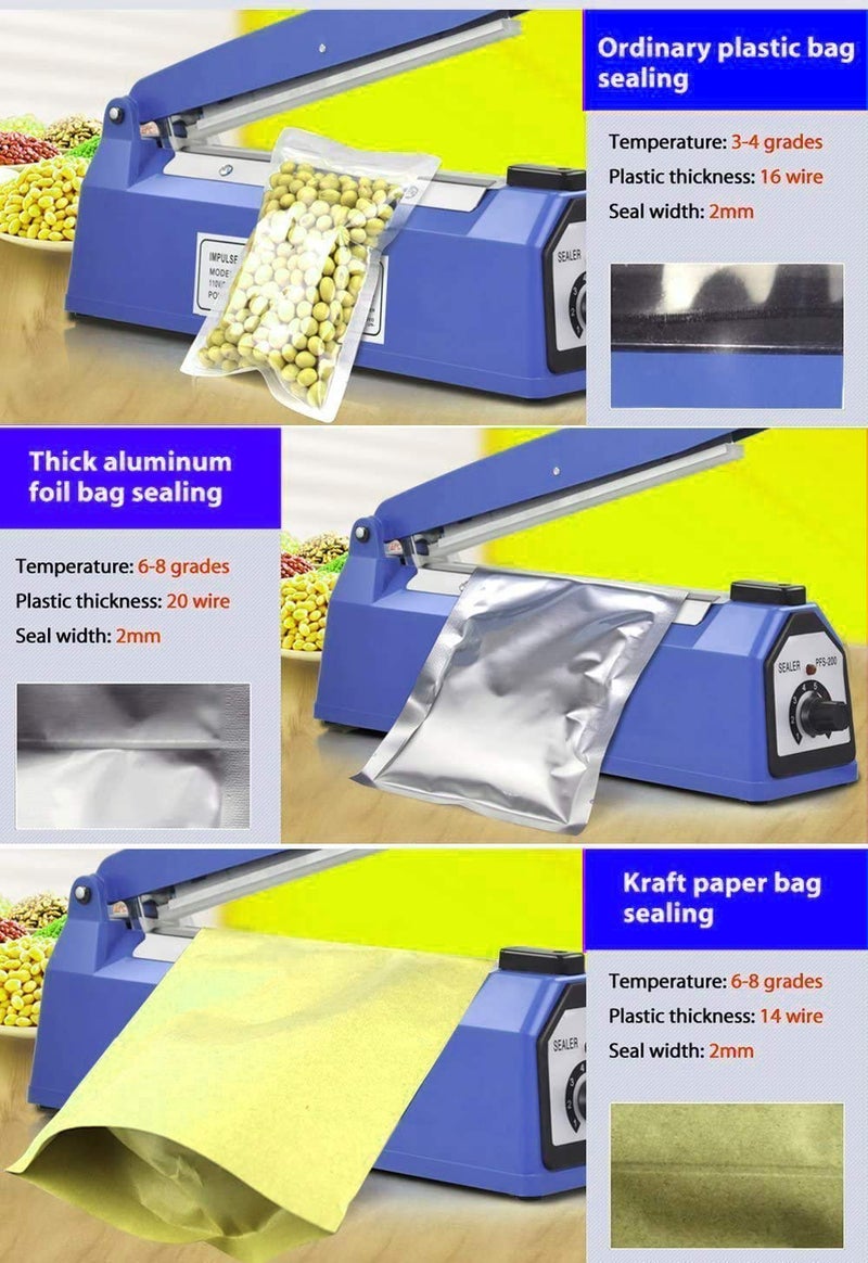 MLD 8 inches Heavy Duty Heat Sealer for Plastic Bag Heat Sealer Machine 8 inch Impulse Sealer Impulse Sealer Machine Packing Machine Multicolor - Image 5