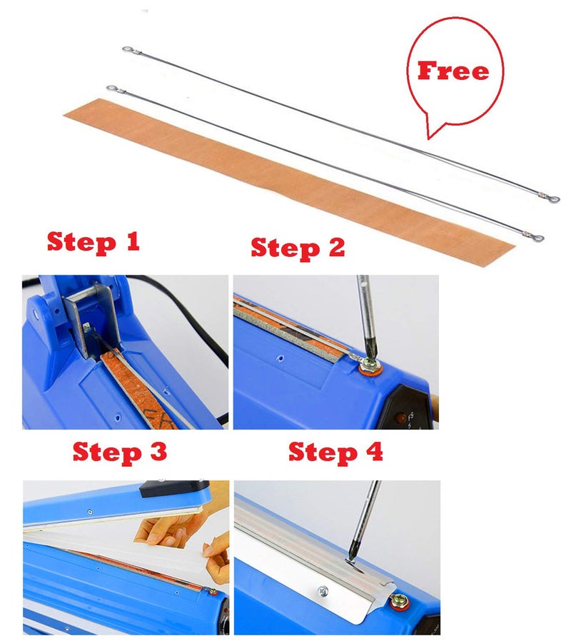 MLD 8 inches Heavy Duty Heat Sealer for Plastic Bag Heat Sealer Machine 8 inch Impulse Sealer Impulse Sealer Machine Packing Machine Multicolor - Image 4