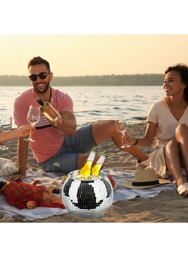 Ice Bucket Beverage Tubs Disco Ball Bowl Vase Cup Drink Bucket for Parties,Large Retro Drink Bucket for Beer Cocktail Wine Champagne Cold Drinks, Disco Party Supplies Decor - Image 5