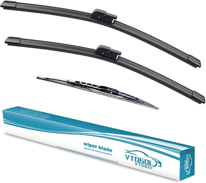 VTOGOI OEM Windshield Wiper Blades Replacement for Land Rover Range Rover L322 2002 2003 2004 2005 2006 2007 2008 2009 2010 2011 2012, Modified & Upgraded Wipers Set 26"+26"+18" (Pack of 3) - Image 1