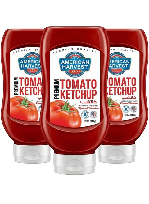 American Harvest Ketchup 340gm, Pack of 3