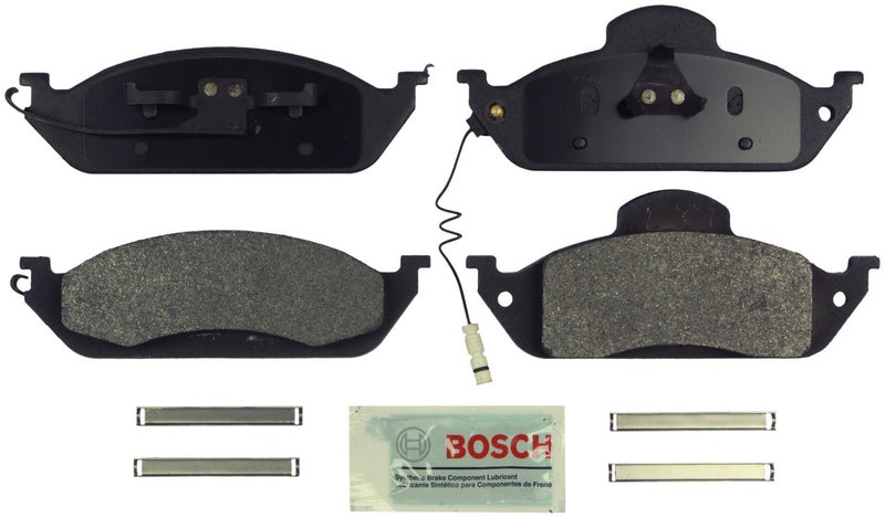 BOSCH BE760H Blue Semi-Metallic Disc Brake Pad Set With Hardware - Compatible With Select Mercedes-Benz ML320, ML350, ML430; FRONT - Image 1
