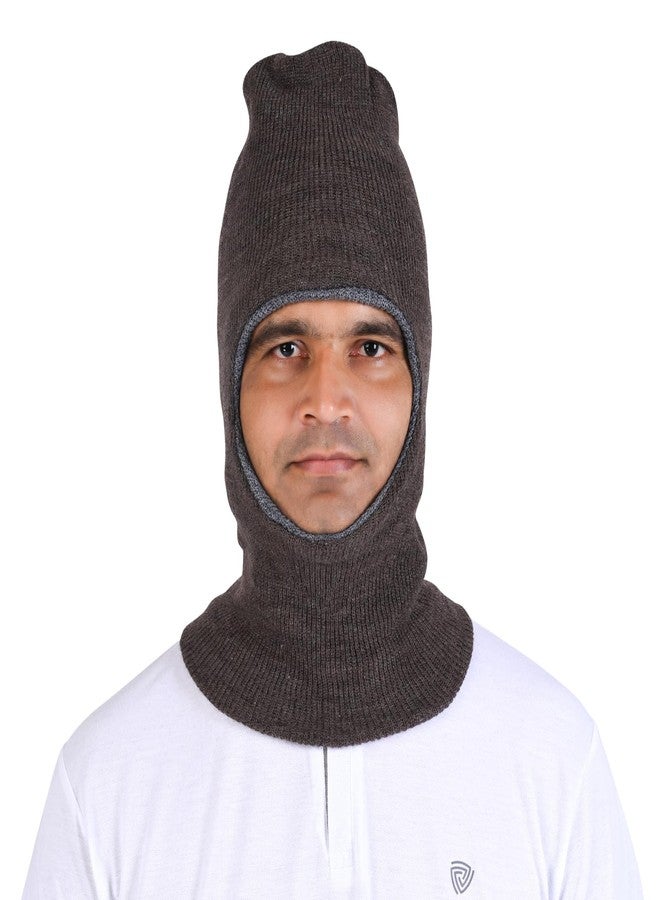Queen Style Men's Full-Face Cold Weather Woolen Monkey Cap - Single Pack (in, Alpha, Free Size, Standard, Grey) - Image 1