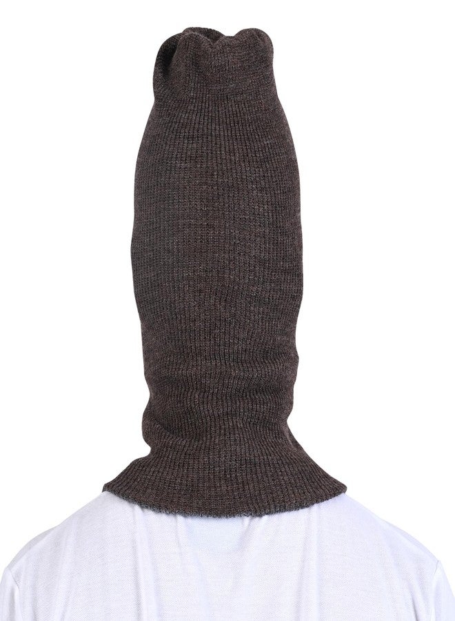 Queen Style Men's Full-Face Cold Weather Woolen Monkey Cap - Single Pack (in, Alpha, Free Size, Standard, Grey) - Image 5