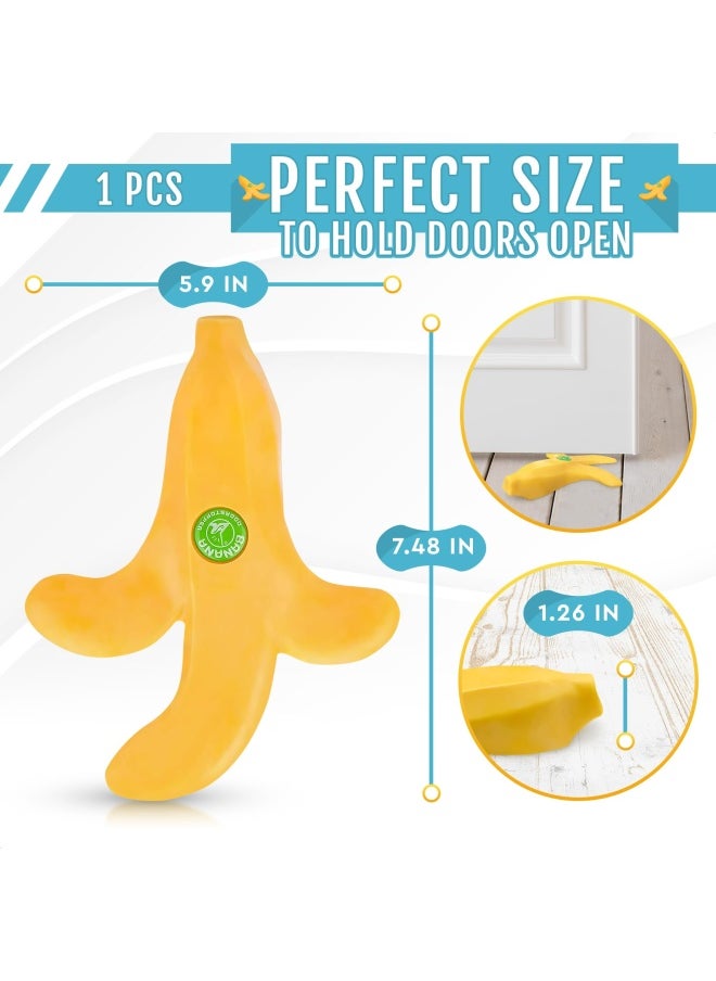 HYQO Banana Door Dra Feet Stopper Wedge Novelty Funny Door Stops Fruit Shaped Cute Door Stop Door Wedge Stopper Rubber Banana Door Stoppers For Bottom Of Door Stoppers Floor For Home Office Or Hotel  - Image 2