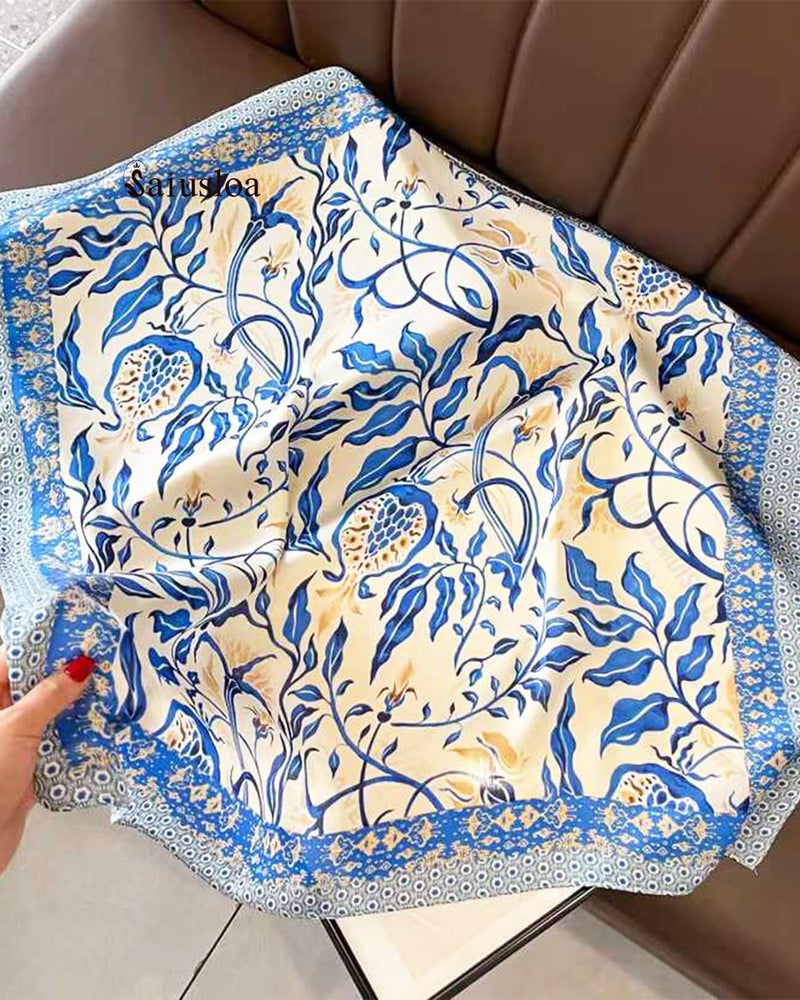 Saiusloa Neck Scarf For Womens Silky Head Scarves Hair Bandanas Square Scarf Fashion Accessories lightweight 27.5 * 27.5inch-11 - Image 5