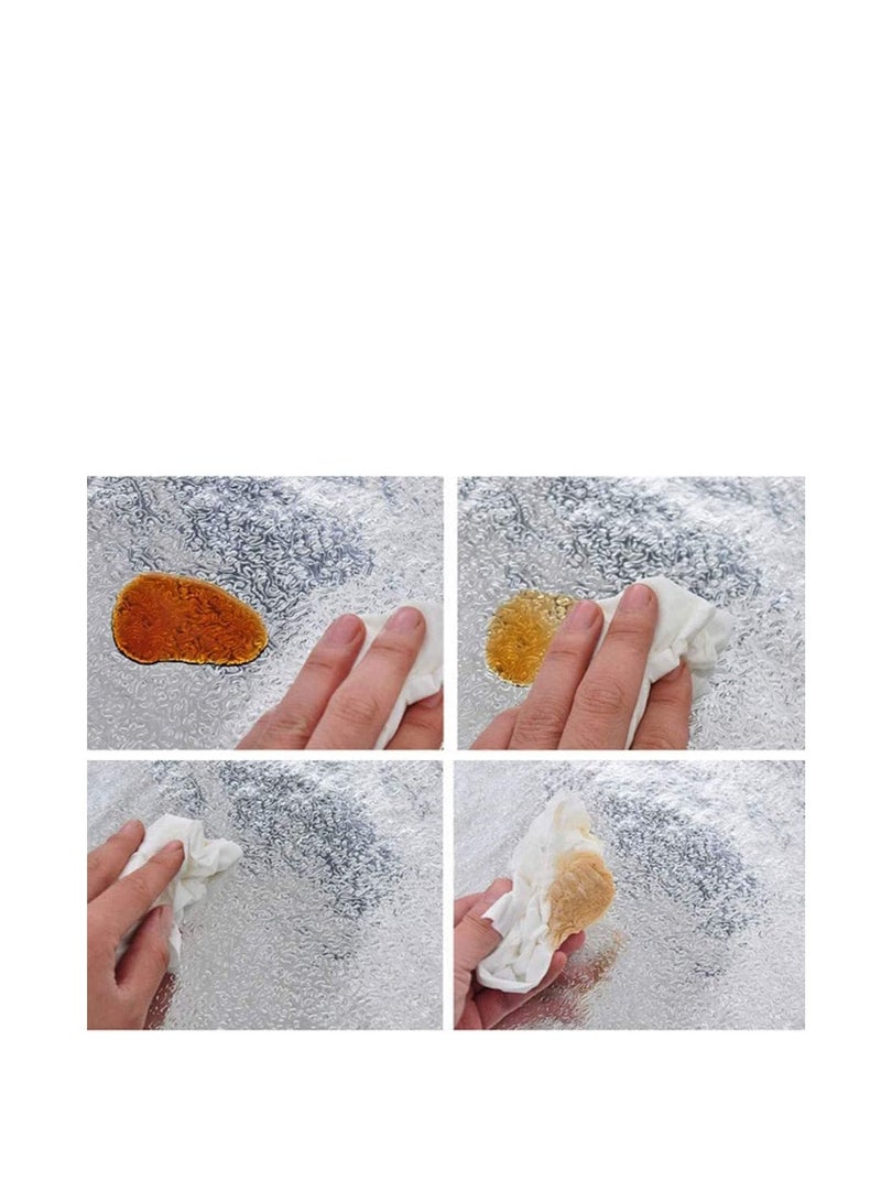 SYOSI Cabinet kitchen Oil-proof Wallpaper Stickers,High Temperature Cooktop Anti-smoke Tile Wall Stickers Self Adhesive thick Aluminum Foil tin Foil (60CM*500CM) - Image 3