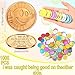 Jerify 1000 Pcs Caught Being Good Coins for Classroom Behavior Tokens Incentives and Teacher Handout Rewards Colored Pretend Coin Carnival Halloween Party Counting - Image 4
