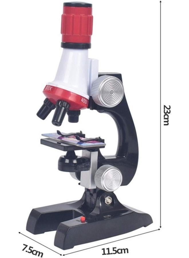 Middle Kids Beginner Microscope - Adjustable Focus, 100x-1200x, ABS Plastic, Battery Powered (Batteries not Included), 11.5x7.5x23cm - Image 2