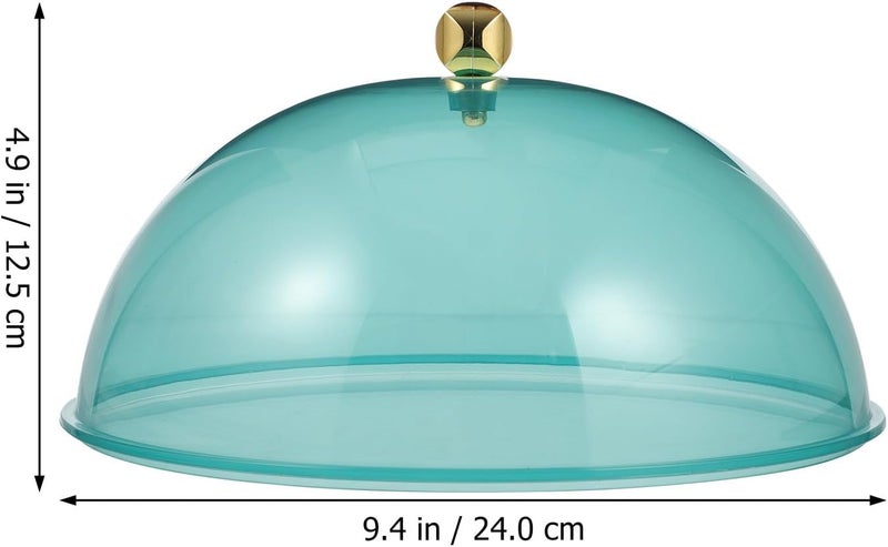 PRETYZOOM Fruit Protective Cover and Dustproof Food Dome, Plastic Dessert and Dish Cover with Emerald Green Lid, Kitchen Food Dust Protector for Home and Restaurant Use - Image 2