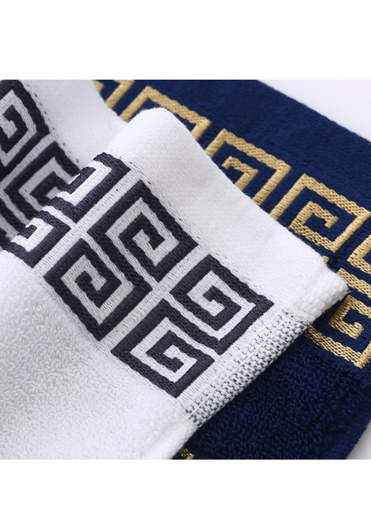 Bukela 3 Pcs Bath Towel Set, Bath & Kitchen Cotton Luxury Bath Towels for Bathroom, Soft & Absorbent Bathroom Towels Set(1*70x140cm Bath Towel, 2*74x33cm Hand Towel)- White - Image 3