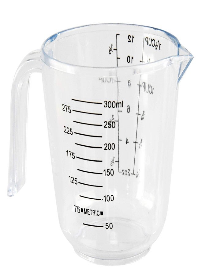 هوم-إكس كوب قياس بلاستيكي شفاف برقم كبير من هوم-إكس مع مقبض وفوهة صب (1 1/2 كوب) - Image 2