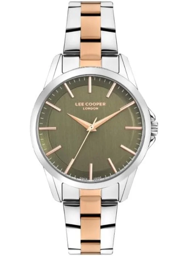 لي كوبر Lee Cooper Women's Watch, Analog Display and Metal Strap - LC07923.570, Two Tone
