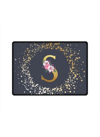 Designer Gaming Mouse Pad  Anti-Skid Mousepad Large Keyboard Mouse Pad Desk Mat Custom Monogram Initial Letter Floral Pattern Alphabet - S  (Grey) - pzsku/Z4683047286B71C782ACFZ/45/_/1696070571/d026e5e8-1fed-4fb6-b516-b54b8f7daded