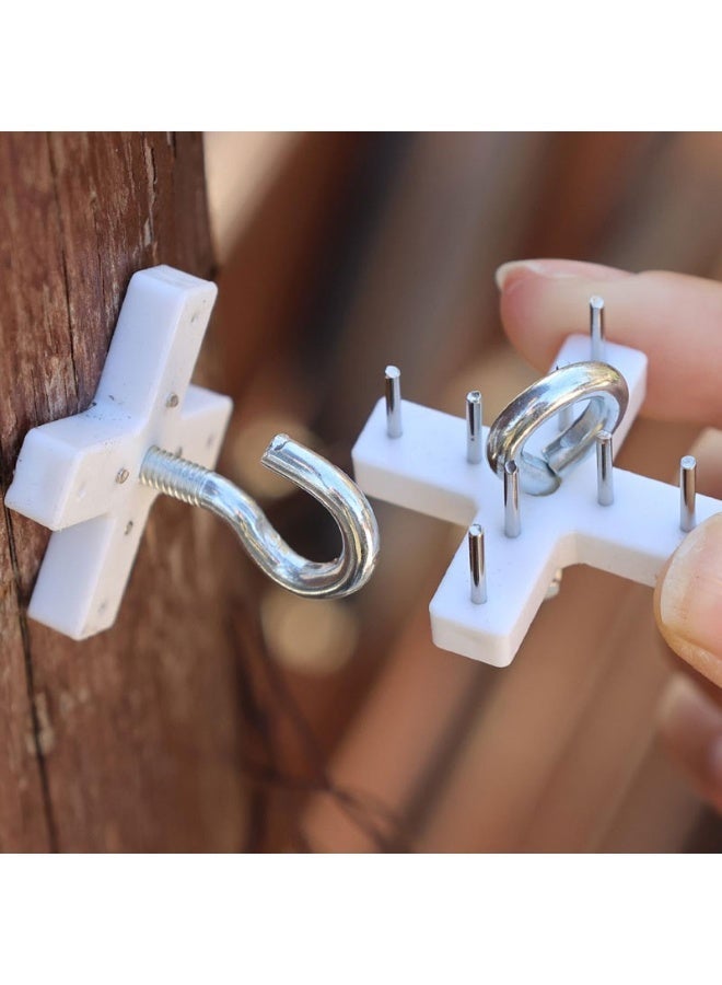 Heavy Duty Metal Ceiling Hook Wall Mounted Traceless Nail Sheep Eye Screw Hook for Lanterns Curtain Potted Plants Flower Baskets - Image 1