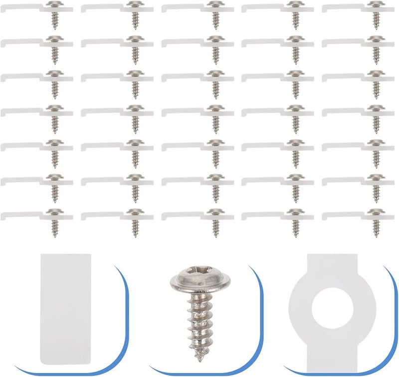 مشابك تركيب إضاءة الشريط 100 مجموعة مع مسامير لسهولة التركيب - Image 4