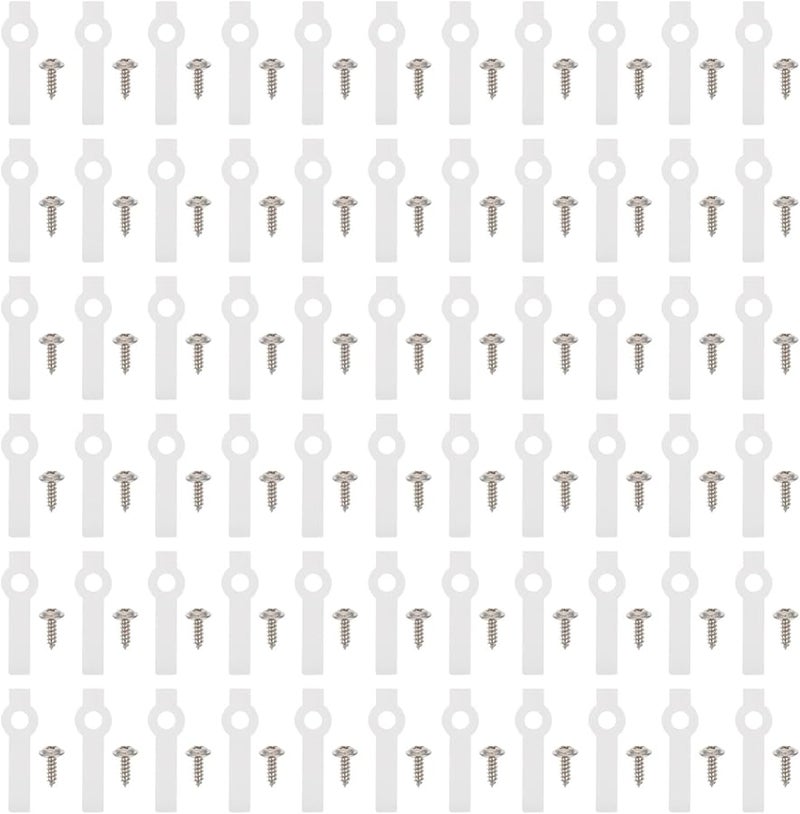 مشابك تركيب إضاءة الشريط 100 مجموعة مع مسامير لسهولة التركيب - Image 1