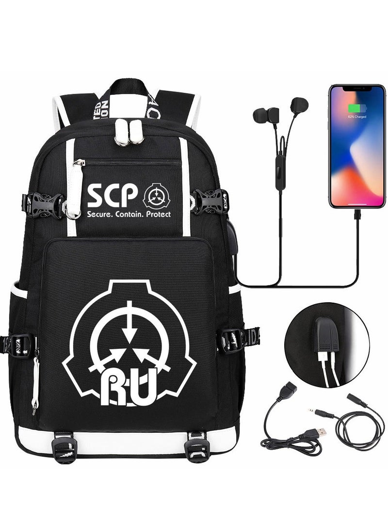 USB Print Youth Casual Travel Backpack
