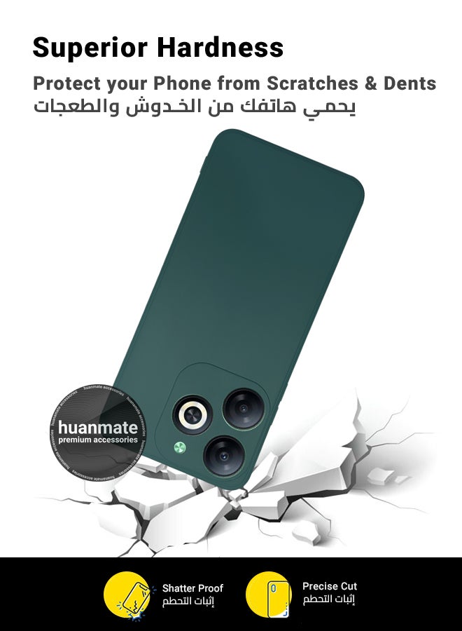 huanmate Infinix Smart 8 Silicone Cover Green - Premium 2.0mm TPU Silicon, Enhanced Camera Protection with Lens Shield, Shockproof & Water-Proof Cover for Infinix Smart 8 - Image 4