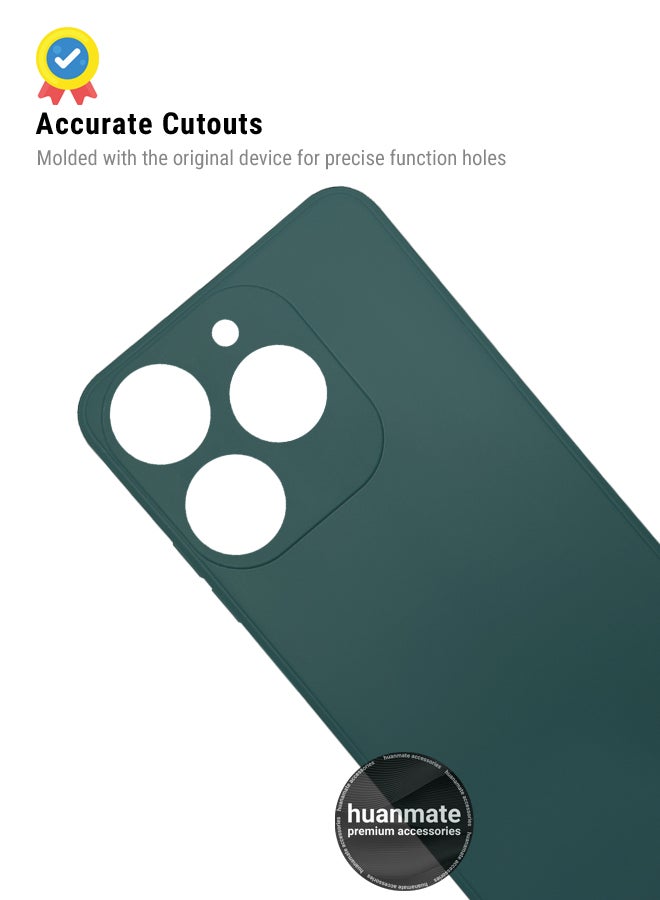 huanmate Infinix Smart 8 Silicone Cover Green - Premium 2.0mm TPU Silicon, Enhanced Camera Protection with Lens Shield, Shockproof & Water-Proof Cover for Infinix Smart 8 - Image 5