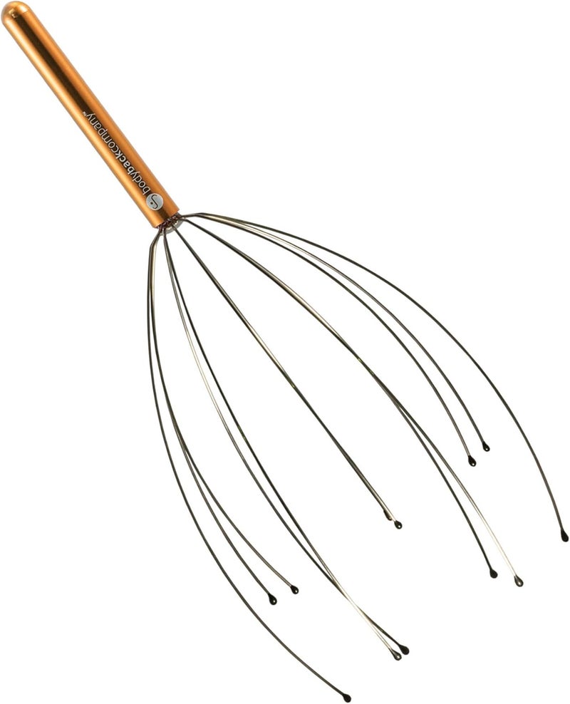 Body Back Scalp Massager - Manual Head Scratcher for Stress Relief and Gentle Hair Stimulation (Gold) - Image 1