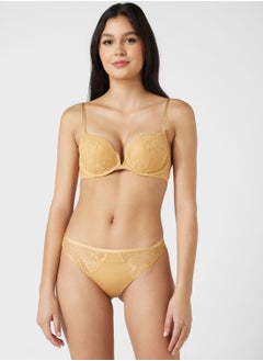 Lace Detail High Leg Brief