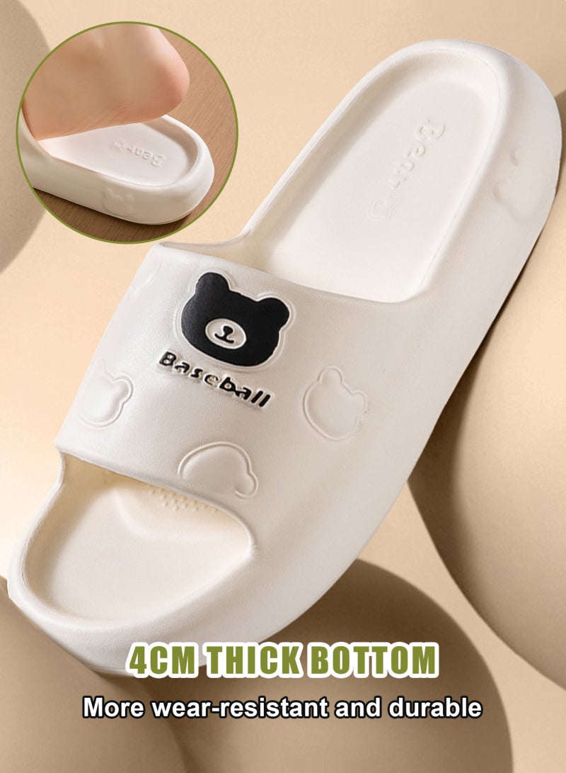 HomarKet Lightweight Slippers for Women, Quick Drying Non-Slip Slides Bathroom Home Slipper for Shower Spa Bath (EU36-37) - Image 3