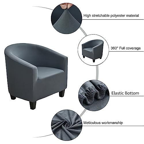 NILUOH Club Chair Slipcover Stretch Tub Chair Cover Barrel Chair Covers Armchair Covers Sofa Cover Furniture Protector for Living Room 10 - Image 3