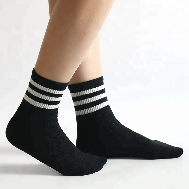 بي جي كي Unisex 5-Piece Striped Tennis Model Socks Extra Comfortable