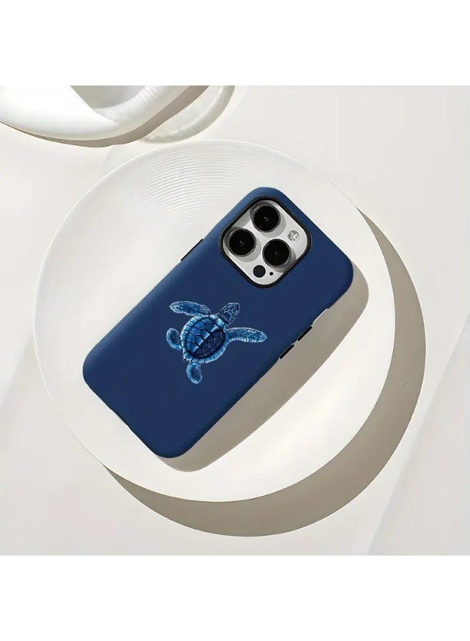 Temu Aesthetic dual-module phone case featuring a sea turtle design, durable and dual-layer construction for enhanced durability and drop protection, compatible with iPhone 13 Pro - Image 2