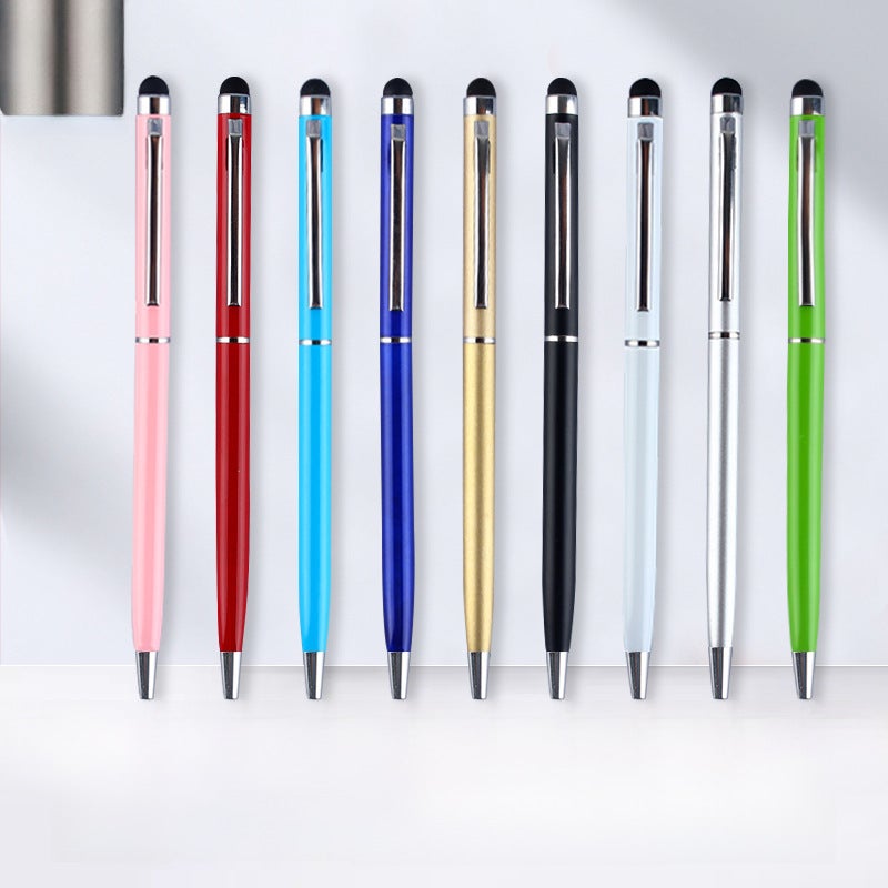 Capacitive Stylus Pen Laser Logo Promotional Gift Silver Silver