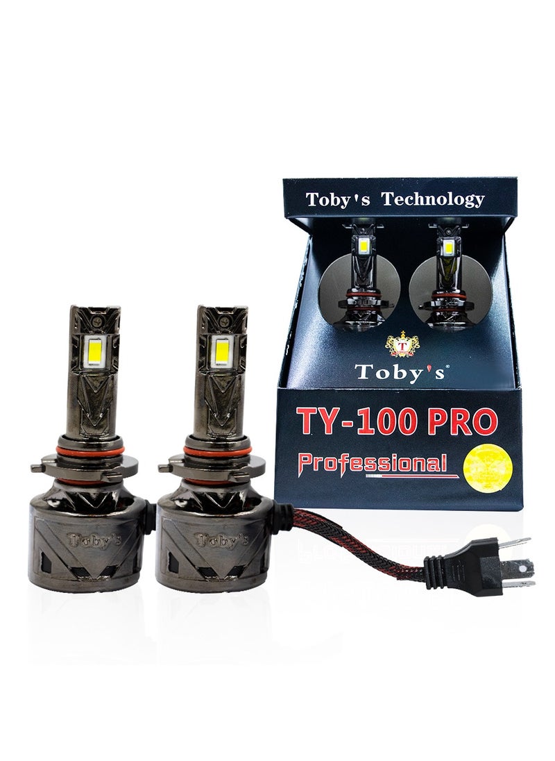 Toby's Toby's 2 Pieces TY-100PRO H4/HB2/9003 200W/Pair LED Headlight Bulb Assembly 20000/Pair Lumens Xtreme Bright With Color Temperature 6500K  - Image 1