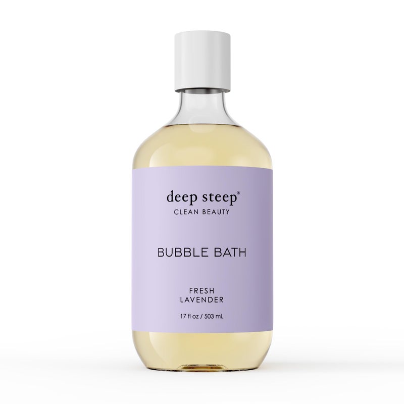 Deep Steep Bubble Bath, Fresh Lavender 17 oz â€“ Hypoallergenic, Clinically Tested Soothing Soak with Shea Butter & Argan Oil â€“ Sulfate-Free - Image 1