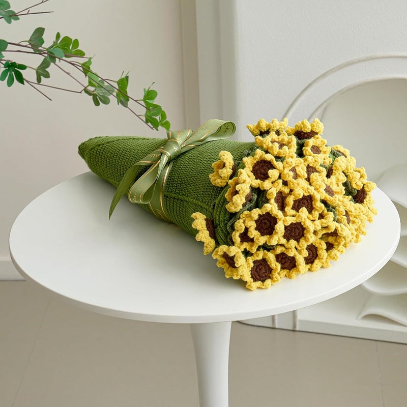 Longhui bedding بطانية زهرة دوار الشمس من Longhui bedding، بطانية دائرية عملاقة ناعمة من مادة الأكريليك (بيج، 60 بوصة) - Image 1