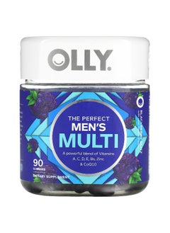 OLLY OLLY, The Perfect Men's Multi, Blackberry Blitz, 90 Gummies  - Image 1