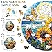 Qiuenisray Wooden Puzzles for Adults 500 Pieces Sunflower Butterfly Jigsaw Puzzles FSC Certified Royal Unique Shape Adult Wood Puzzles Creative Gift for Family Game 165x165 in - Image 4