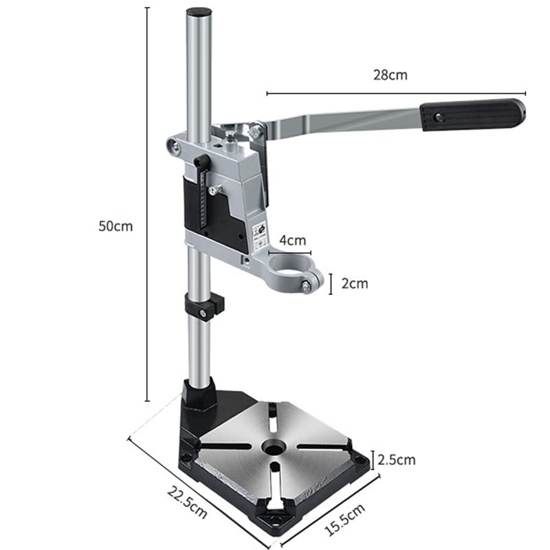MLD MLD Bench Drill Press Stand Clamp Base Frame for Electric Drills DIY Tool Press Hand Drill Holder Metalworking Power Tools (Base : Cast Iron, 400mm, Type : Drill Stand)  - Image 3