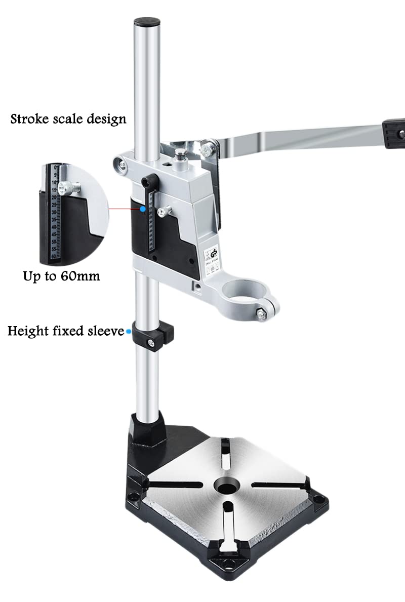 MLD MLD Bench Drill Press Stand Clamp Base Frame for Electric Drills DIY Tool Press Hand Drill Holder Metalworking Power Tools (Base : Cast Iron, 400mm, Type : Drill Stand)  - Image 4