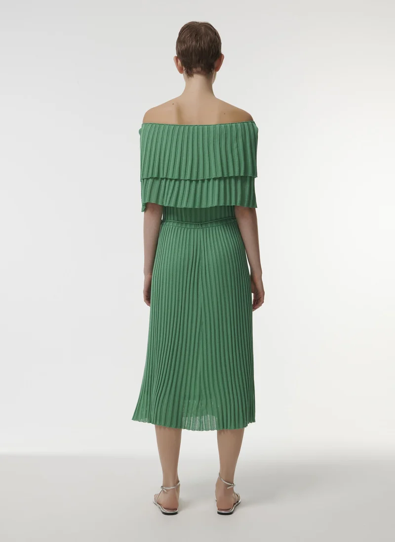 leem  Off-Shoulder Knitted Dress - Shorter Length for Women | Best Price UAE